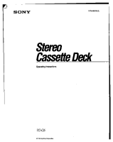 Sony TC-C5 - Owners Manual 